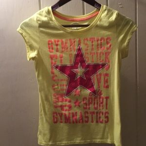 Yellow gymnastics shirt